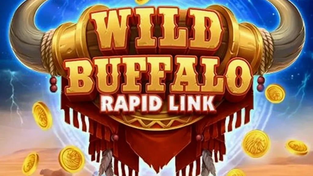 Tampilan visual permainan slot Wild Buffalo: Rapid Link dengan tema alam liar