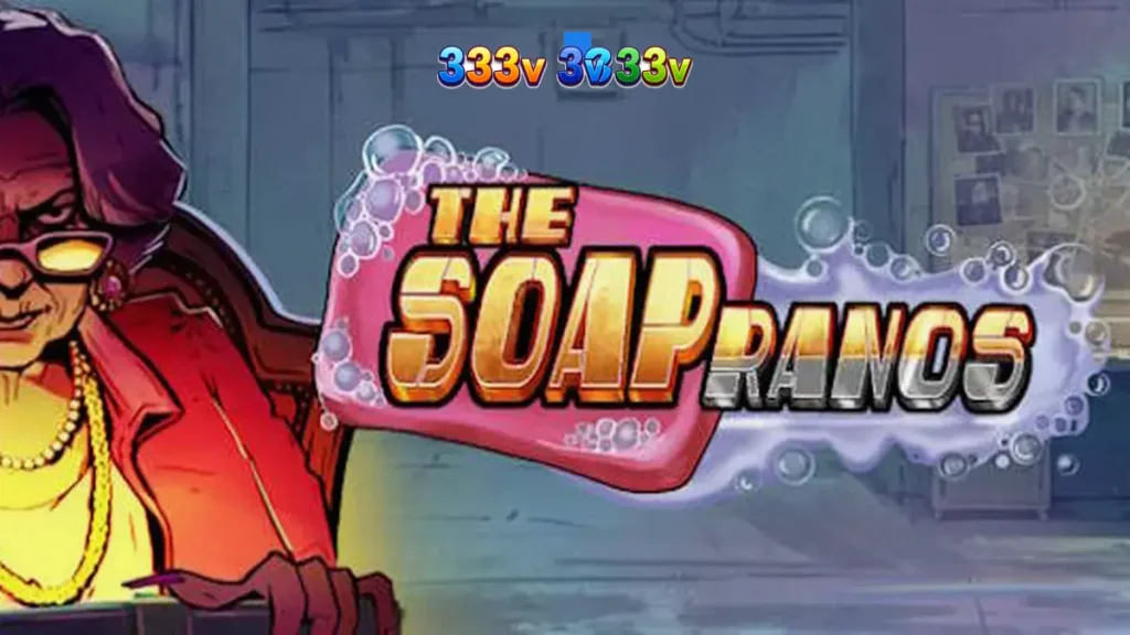 Tampilan antarmuka slot The Soapranos dengan elemen neon yang mencolok