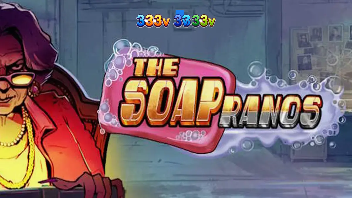 Tampilan antarmuka slot The Soapranos dengan elemen neon yang mencolok